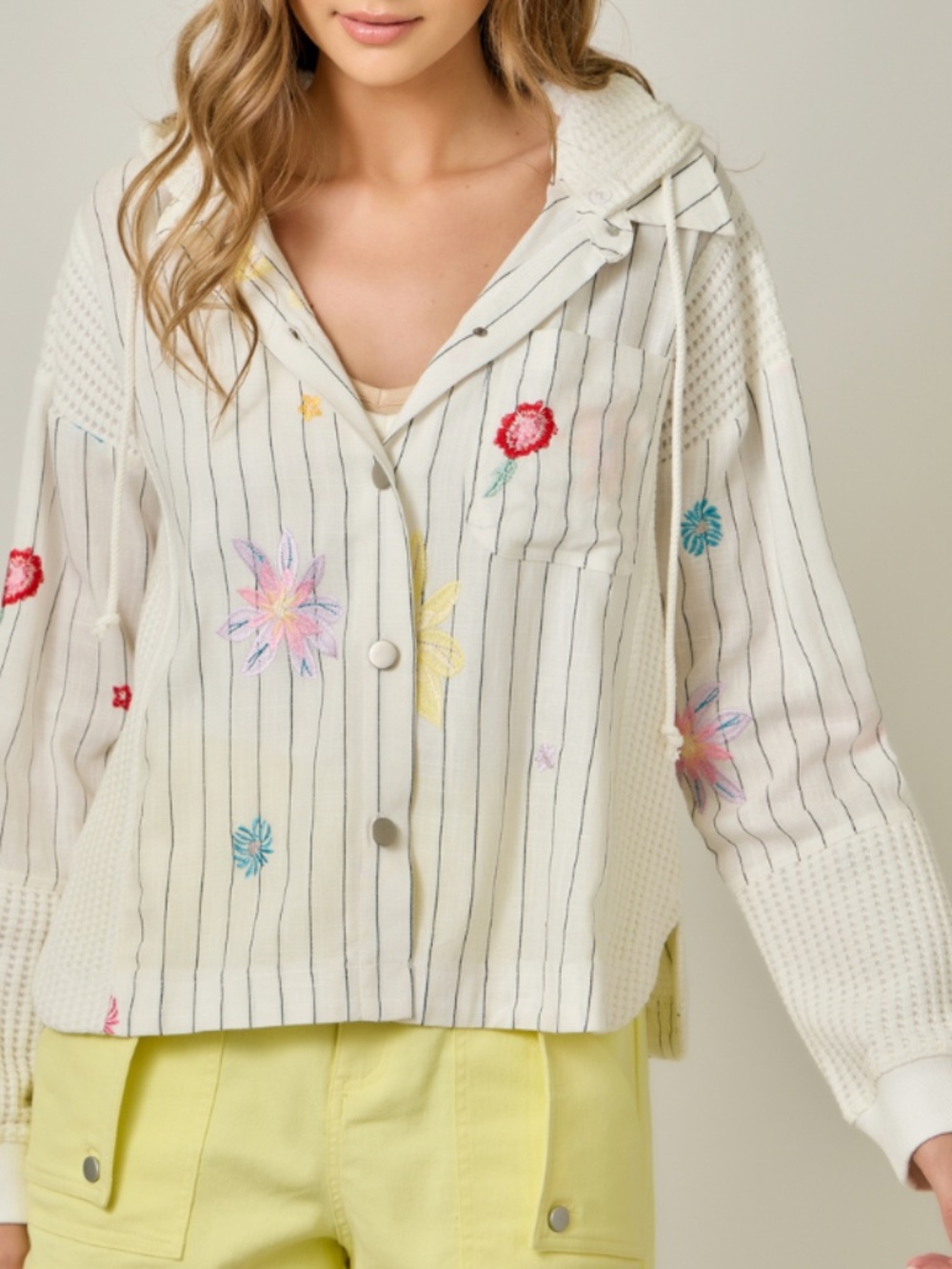 NWT Mystree jacket with embroidered flowers